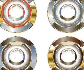 Stylish Round Labels vector graphics