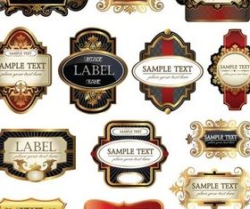 Gold Labels Vector Illustration vector