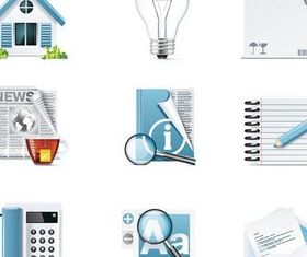 3D Style Icons design vectors