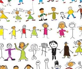Drawing Children vector