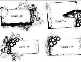 Grunge Floral Elements vector