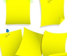 Yellow Staple Paper vectors