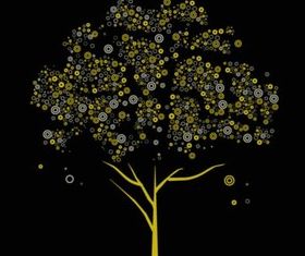Circle decorative tree vector