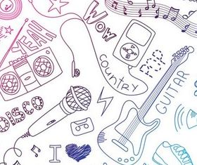Drawing Music Elements vector