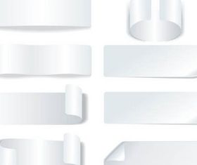 Labels White Templates vector