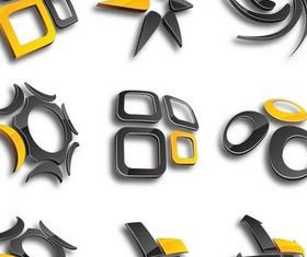 Abstract Logo shiny vector