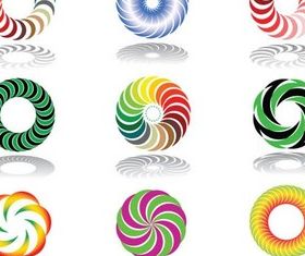 Abstract Round Logotypes vector