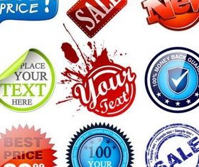 Shopping Labels vector graphic