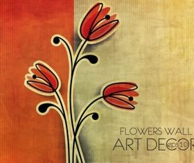 Retro flower set vectors