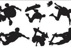 Skateboarders free vectors