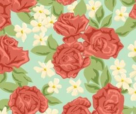 Romantic flower set design vector