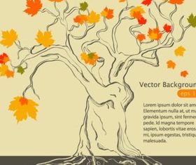 Bright autumn maple vector