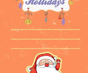 Christmas Message card 1 vector