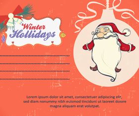 Christmas Message card 2 vector