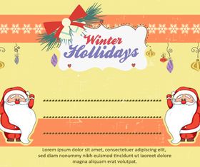 Christmas Message card 3 vector
