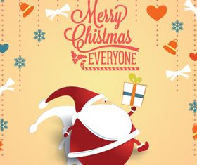 Christmas Message card 4 vector