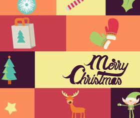 Cartoon Christmas elements 1 design vector