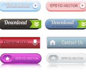 web button 3 creative vector set