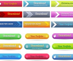 web button 6 creative vector set