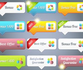 web button 7 creative vector set