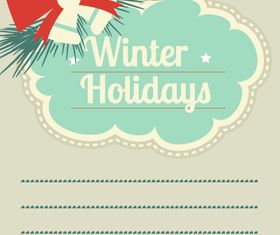 Winter holiday card vectors material