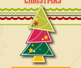 Xmas tree background 1 vector