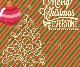 Christmas holiday card 1 vector