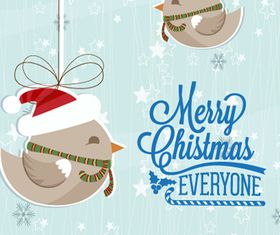 Christmas holiday card 2 vector