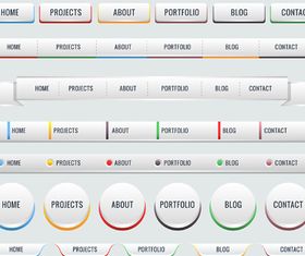 Web interface buttons 4 set vector