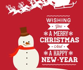 Snowman Christmas background 1 vector