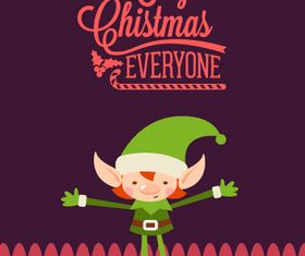 Cute Christmas background 4 vector