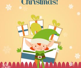 Cute Christmas background 6 vector