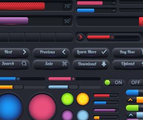 Web interface buttons 2 design vector