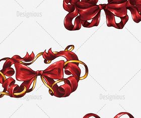 christmas ribbon vector set