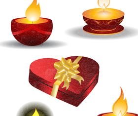 Christmas candles vector