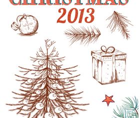 Christmas ornaments Set 3 vector
