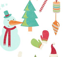 Christmas ornaments Set 4 vector