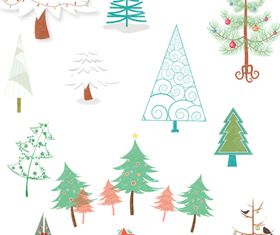 Christmas trees vector design
