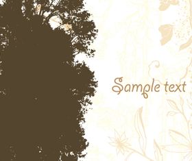 Trees background 5 set vector