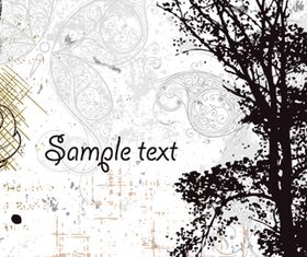 Trees background 6 set vector