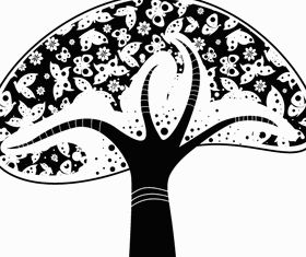 Trees background 10 vector