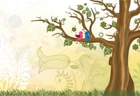 Trees background 13 vector