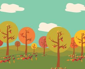 Trees background 15 vector