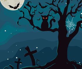 Trees background 18 vector