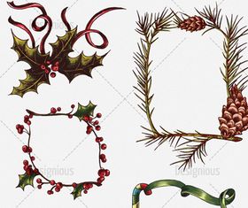 christmas frame vectors