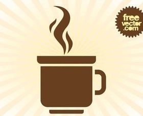 Coffee Mug Logo shiny vector