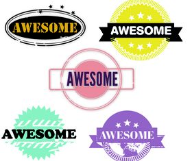 Preview stamps vector design