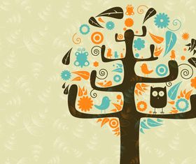 Trees background 1 Illustration vector