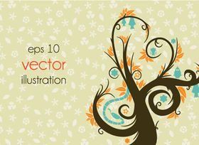 Trees background 2 Illustration vector