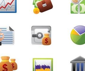Cute Financial Icons vector